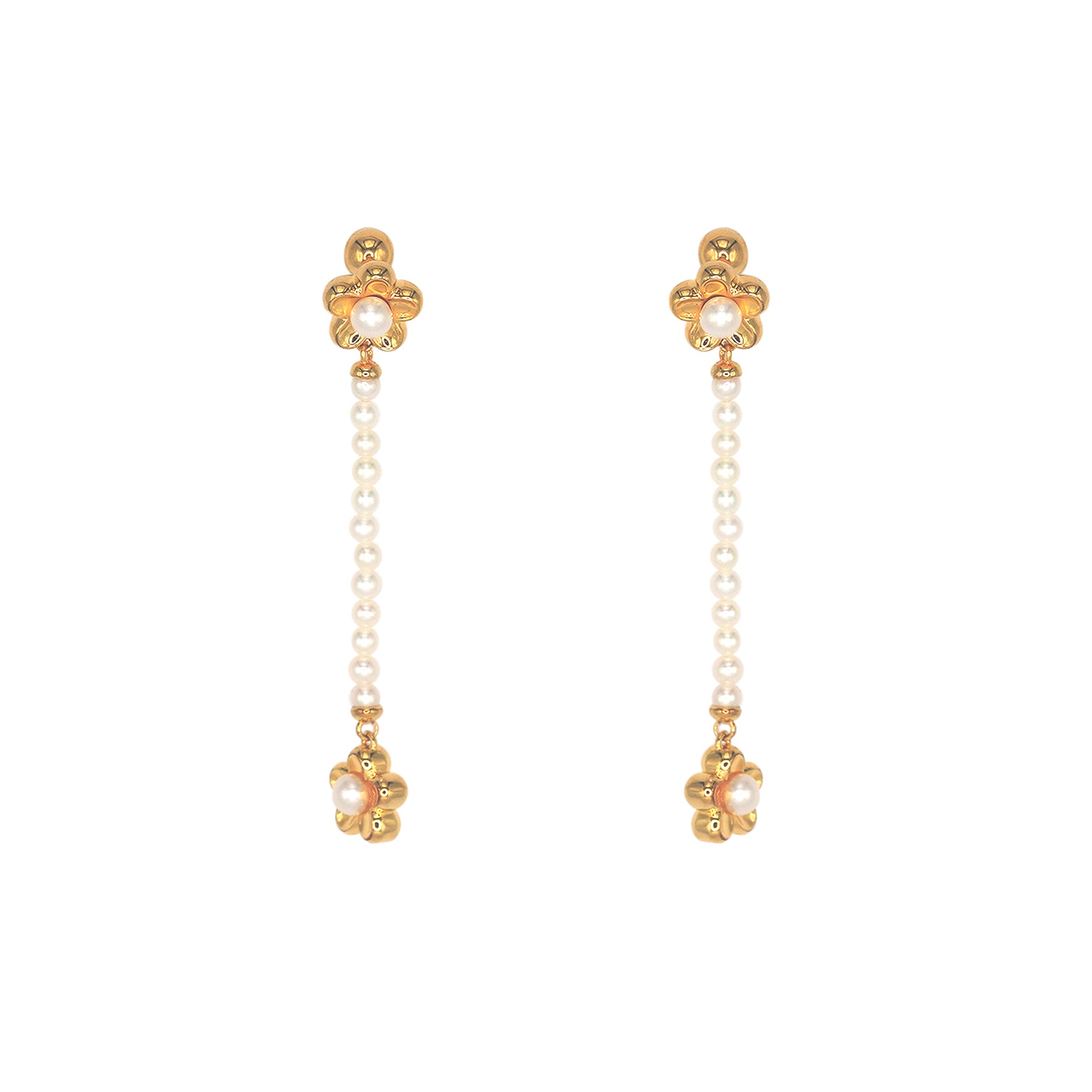 FLOWER PEARL EARRINGS