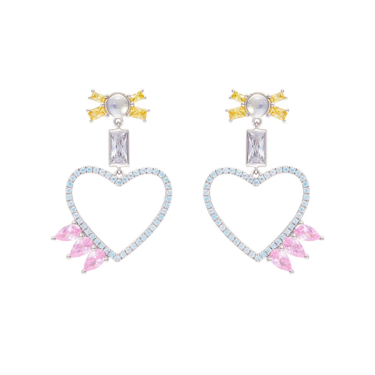 DROP A HEART EARRINGS SMALL